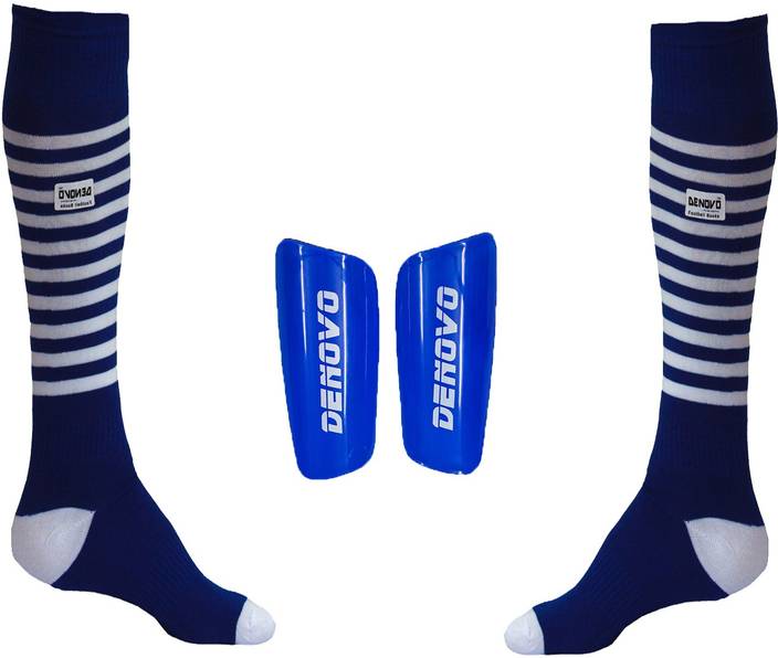 Denovo Football Kit One Pair Large Shin Guard One Pair Lycra