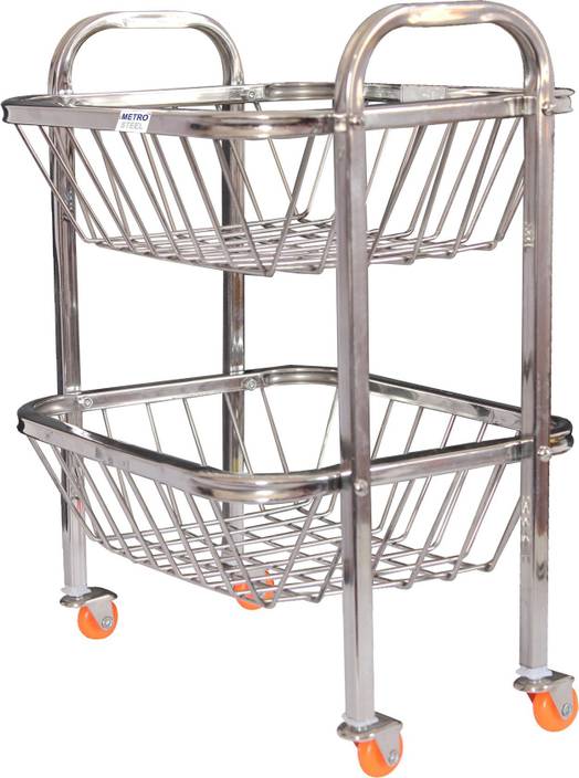 Limetro 2 Step Fruit And Vegetable Stainless Steel Kitchen Trolley Limetro 2 Step Fruit And Vegetable Stainless Steel Kitchen Trolley In India