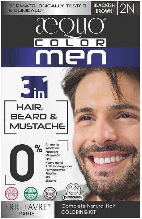 Aequo Organic Men 2n Blackish Brown Hair Colour 170ml Derma