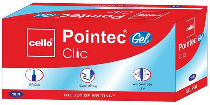 Cello Pointec Clic Blue Gel Pen Cello Pointec Clic Blue Gel Pen Pack Of 10