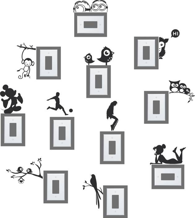 happy walls abstract switchboard stickers price in india - buy happy