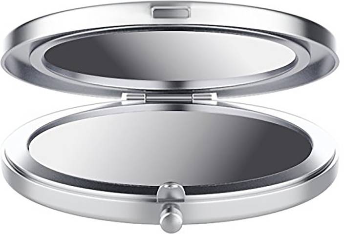Fully Cosmetic Compact Hand Folding Mirror Portable Pocket Round Shape Plastic For Ladies Gift M2