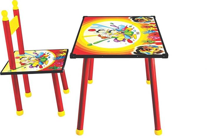 Kirat Multipurpose Study Support 1 Chair 1 Table Set Metal