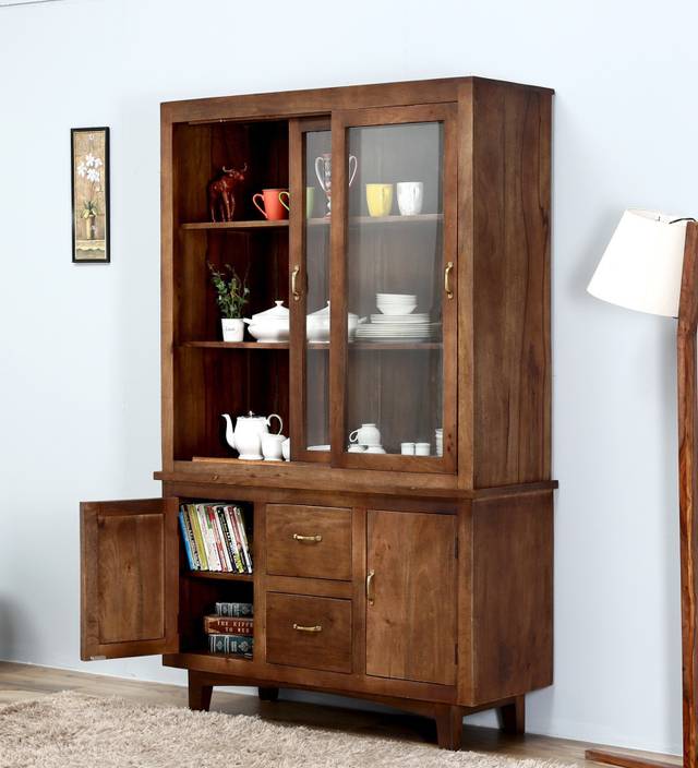 Balaji Solid Wood Crockery Cabinet Price In India Buy Balaji Solid