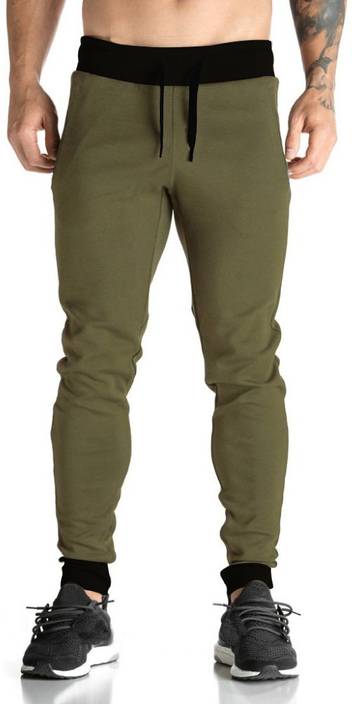 THE ARCHER Solid Men Light Green Track Pants