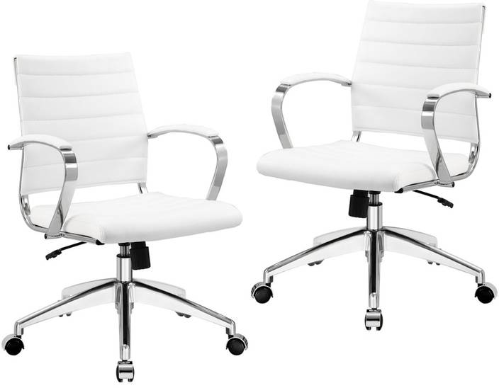 Lakdi White Leatherite High Back Comfortable Executive Director