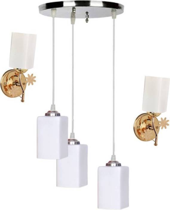 Afast Pandent Three Hanging Ceiling Lamp Como With Two Matching