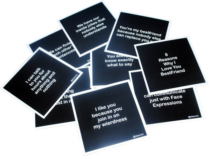 stawnch 8 reasons why i love my best friend set 0f 8 cards size 4 greeting cards size