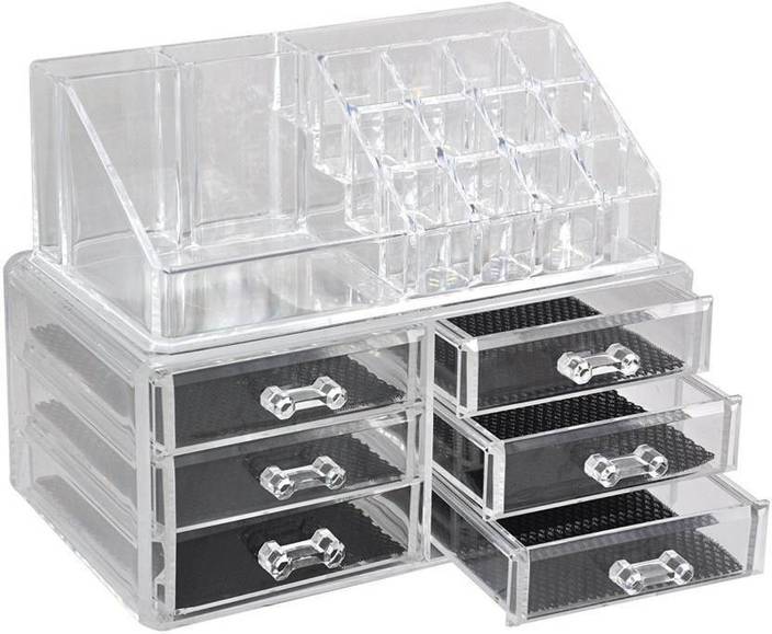 Zevora Cosmetic Organizer Makeup Storage Box Lipstick Holder Stand