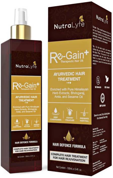 Nutralyfe Re Gain Ayurvedic Hair Growth Damage Treatment - 