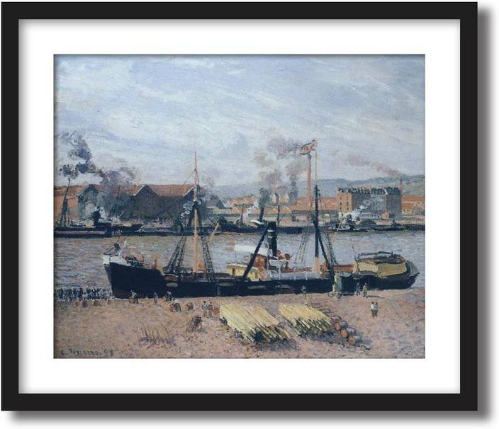 Artcentral The Port Of Rouen Unloading Wood 1898 Painting By Artcentral The Port Of Rouen Unloading Wood 1898 Painting By Camille Arro Without