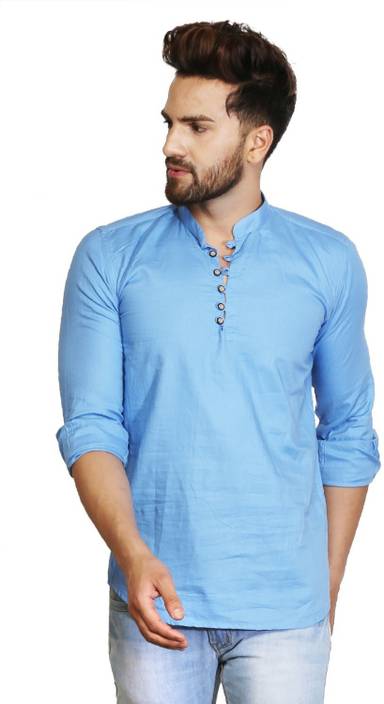A-Okay Men's Solid Straight Kurta
