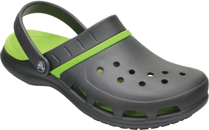 Crocs Men Graphite/Volt Green Clogs