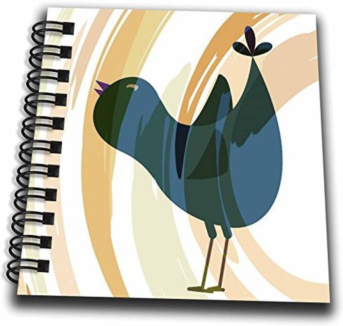 3drose Db 162258 3 Abstract Swirls Bird Whimsical Art Mini
