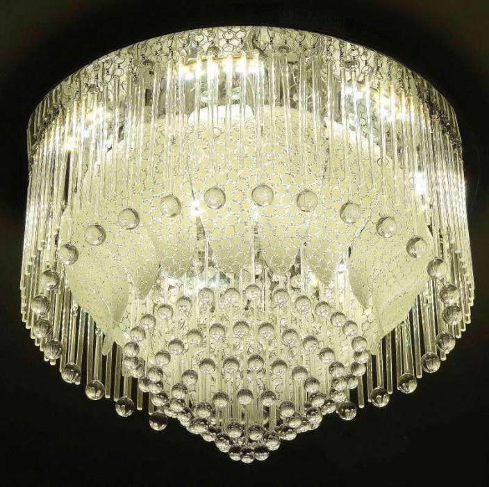 Galaxy Chandelierjhoomar Led Ceiling Light 600mm24 Inches2700 With 2 Remote Controlinbuilt Speakers Pen Drive Bluetooth Connectivity