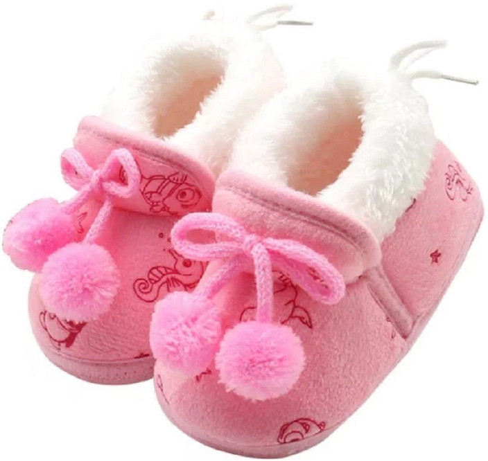 Toddler Baby Girl Boy Button Cartoon First Walker Soft Sole Shoes Lovely