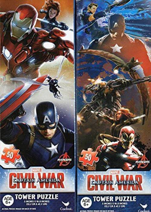 cardinal captain america civil war 50 piece tower jigsaw puzzle