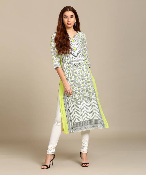 W Women's Printed Straight Kurta