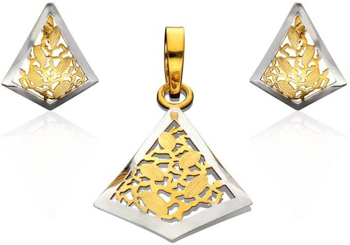 Savya Jewels Yellow Gold Italian Pendant Set 18kt Na - Italian Gold Pendant Sets Savya Jewels Yellow Gold Italian Pendant Set 18kt Na - Italian Gold Pendant Sets