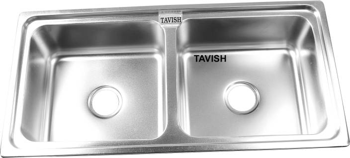 Tavish 37x18x9 Double Bowl Kitchen Sink In Mat Finish 304