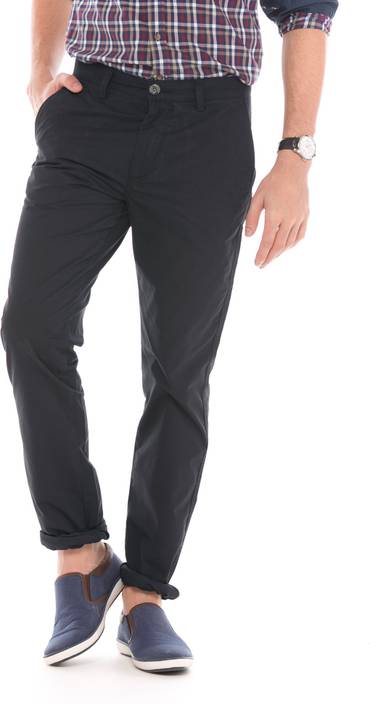 U.S. Polo Assn Slim Fit Men Black Trousers