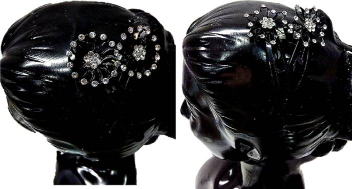 Proplady Partywear Set Of 4 Pieces Stylish Rhinestone Black