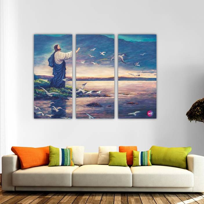 Chandras Abstract Standing 3 Frame Panel Canvas Wall
