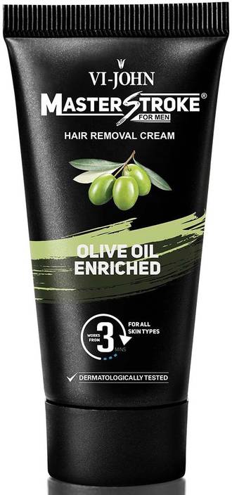 Vi John Master Stroke Men Hair Removal Cream Olive 60gm Pack Of 8