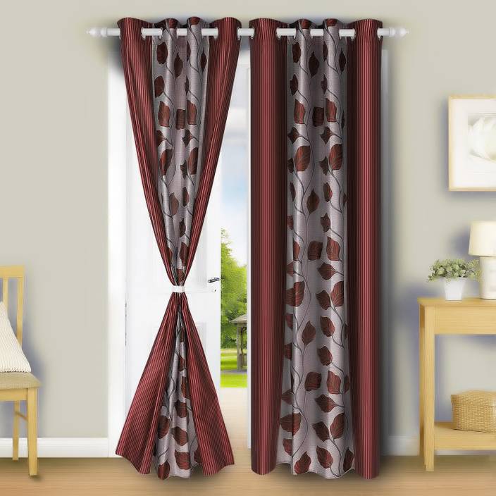 Aradent 274 Cm 8 Ft Polyester Long Door Curtain Single Curtain
