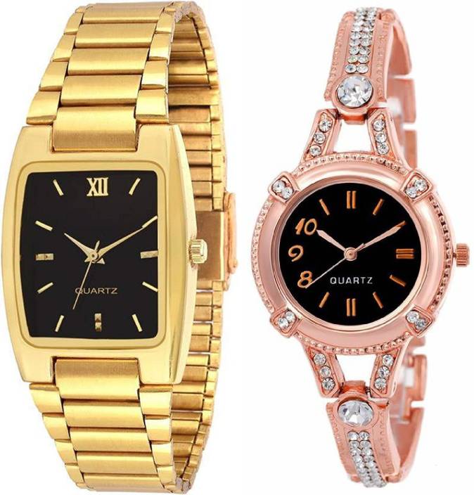 Knack Knk Gl12 Latest Combo Of Golden Square Black Dial And Trending Knack Knk Gl12 Latest Combo Of Golden Square Black Dial And Trending Fancy Rose Gold
