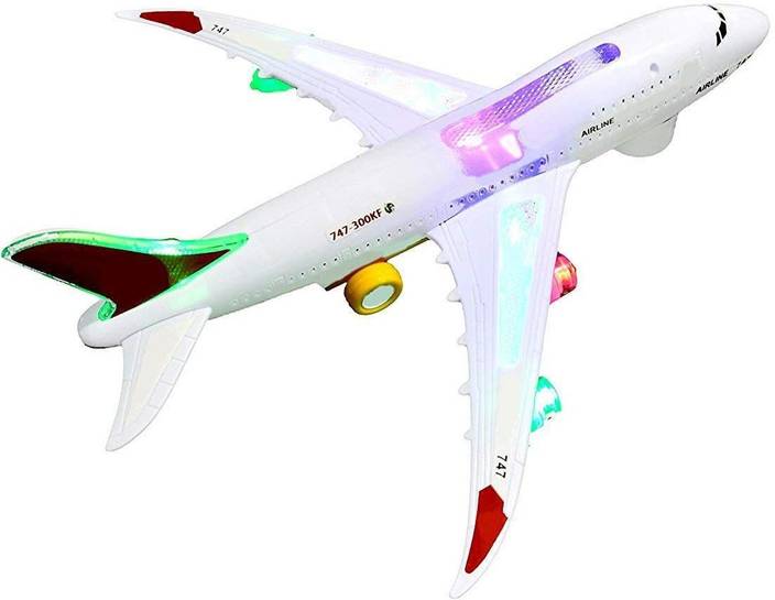 Nightstar Battery Operated Aeroplane Plane For Kids With Lighting Above 3 Yrs