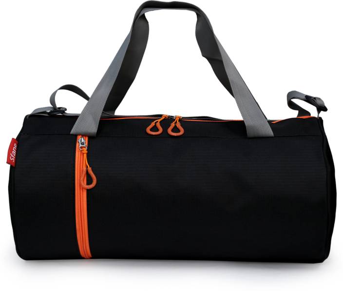 Sfane Trendy Men Women Black Sports Duffel Gym Bag