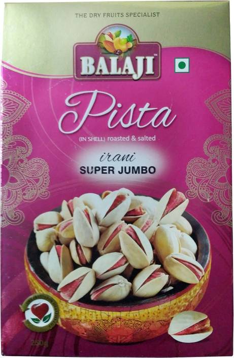 balaji roasted salted irani pistachios super jumbo 250g pistachios