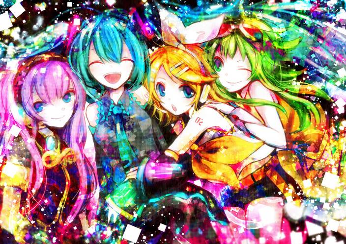 Athah Anime Vocaloid Gumi Hatsune Miku Rin Kagamine Luka