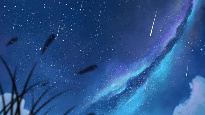 Athah Anime Sky Stars Shooting Star 13 19 Inches Wall Poster