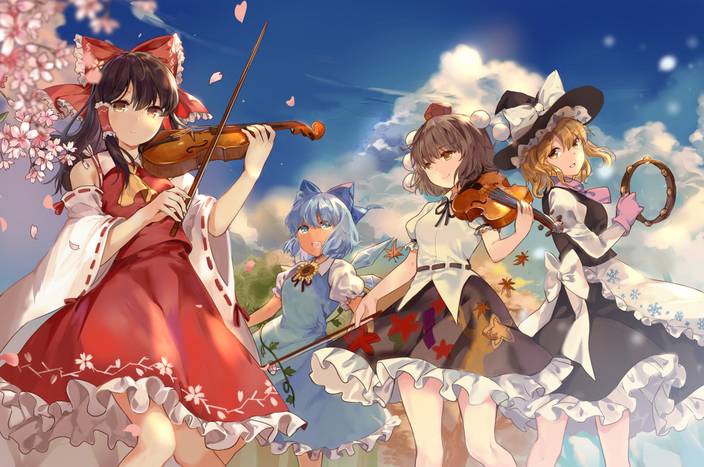 Athah Anime Touhou Reimu Hakurei Marisa Kirisame Aya