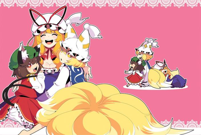 Athah Anime Touhou Ran Yakumo Yukari Yakumo Chen 13 19