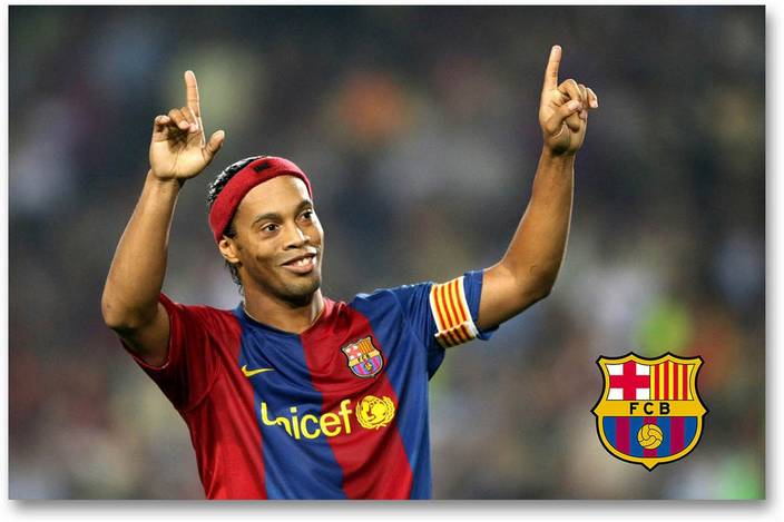 Fc Barcelona Wall Poster Ronaldinho Hd Quality Football Poster Fc Barcelona Wall Poster Ronaldinho Hd Quality Football Poster