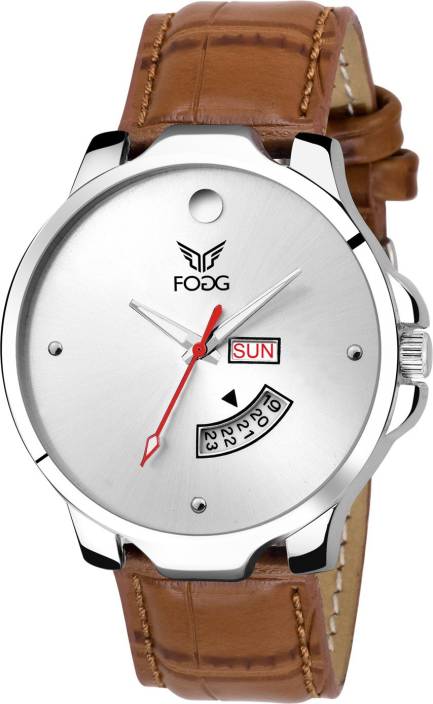 Fogg 1140-BR Brown Day and Date Watch - For Men