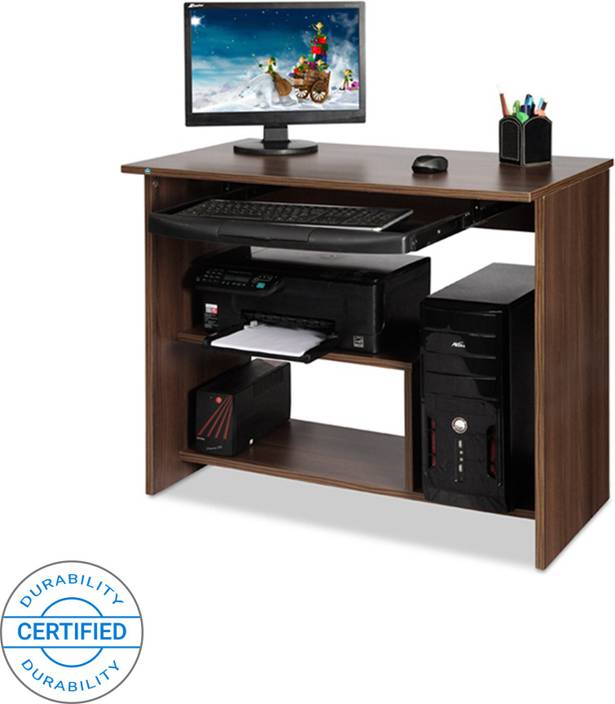 Delite Kom Lucky Computer Table Acacia Dark Engineered Wood Desk
