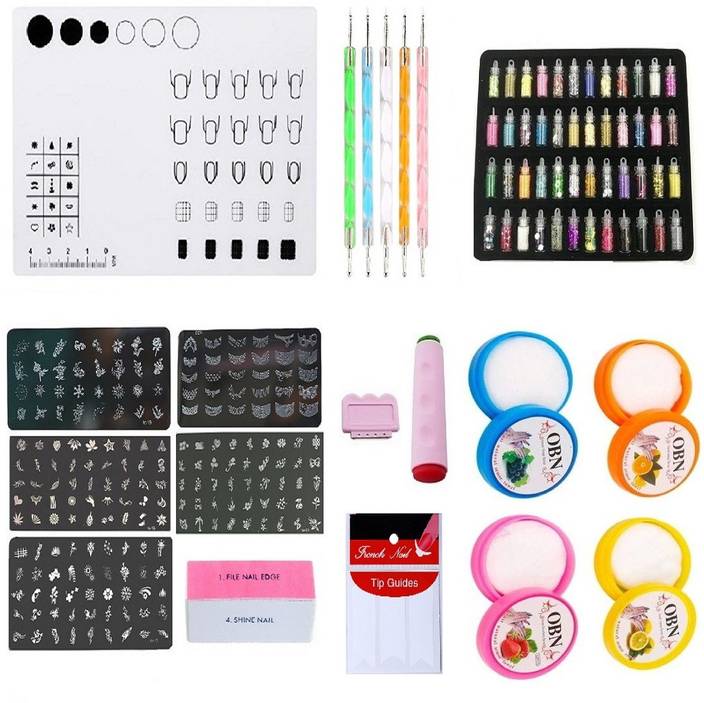 Royalkart Mega Combo Kit Of Nail Art Tools 3d Nail Art Stamping