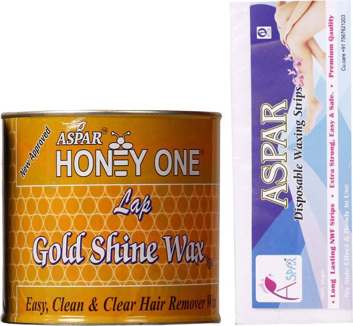 Aspar Honey One Gold Shine Hot Wax 600gm For Hair Removal With