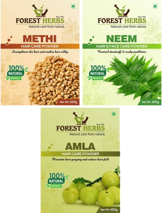 Forest Herbs Organic Methi Neem Amla Powder 100 Natural