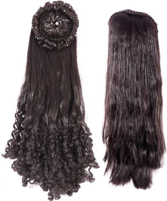Honbon Strate Long Simple And Sober Wig For Women And Girls 2 Pcs