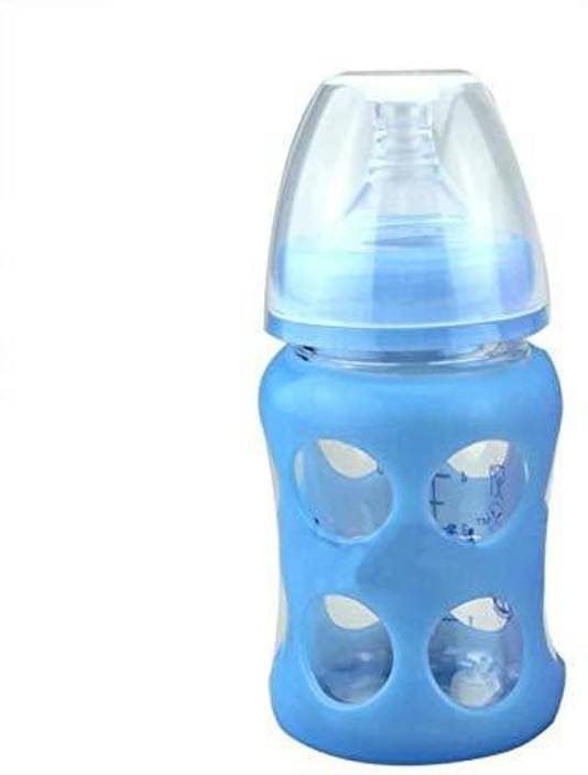 Chinmay Kids Infant Glass Feeding Bottle With Spoon Insulated