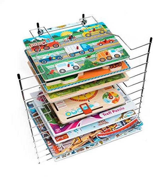 Kenley Puzzle Rack Organizer Holder Storage Wooden Puzzles