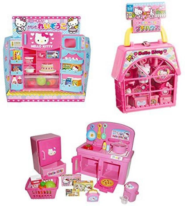 Genrc Hello Kitty 3 Unique Sets Refrigerator Kitchen And Petty