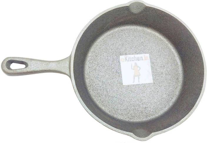 Ekitchen Fully Seasoned Cast Iron Skillet 8 Inches Depth 3 Cm Fry Pan 20 Cm Diameter Cast Iron Ekitchen Fully Seasoned Cast Iron Skillet 8 Inches Depth 3 Cm Fry Pan 20 Cm Diameter Cast Iron