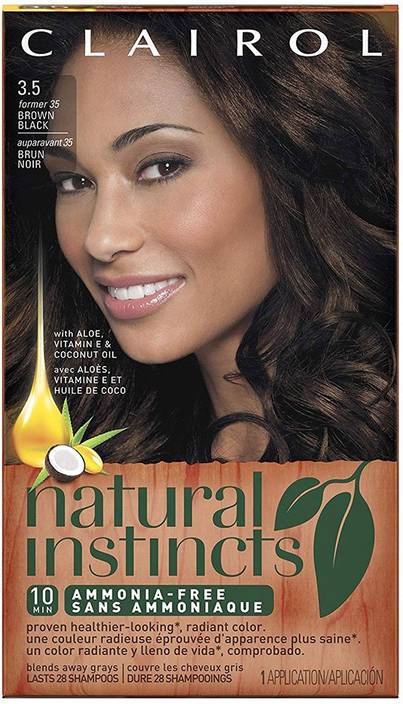 Clairol Natural Instincts Hair Color 35 Ebony Mocha Brown Black 1