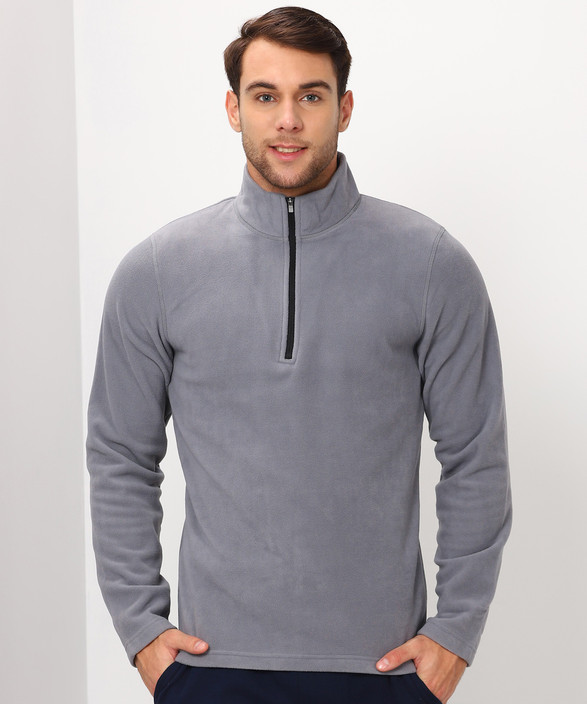reebok full sleeve solid men's sweatshirt